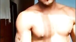 Muscular Latin Amateur Tops Perfectly