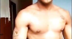Muscular Latin Amateur Tops Perfectly