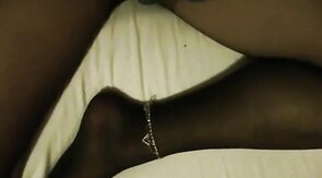 Sissy CD Trap Rips Pantyhose and Cums Hard