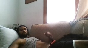 Big Black Cock Masturbating to Porn
