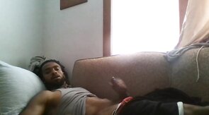 Big Black Cock Masturbating to Porn