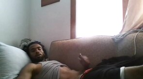 Big Black Cock Masturbating to Porn