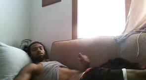 Big Black Cock Masturbating to Porn