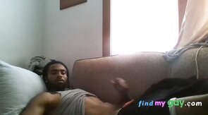 Big Black Cock Masturbating to Porn