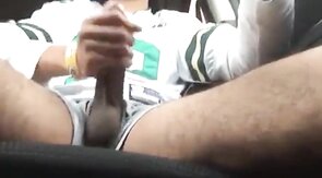 Big-cock car play by amateur pink masturbators outdoors