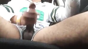 Big-cock car play by amateur pink masturbators outdoors