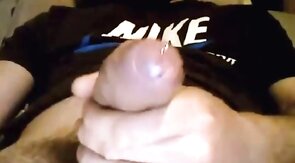 Daddy Strokes His Foreskin on Webcam