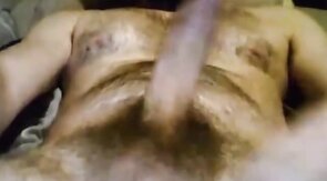 Daddy Strokes His Foreskin on Webcam