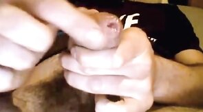 Daddy Strokes His Foreskin on Webcam