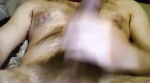 Daddy Strokes His Foreskin on Webcam