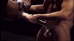 Brutal black performer is enjoying anal stretching