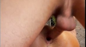 Awesome cocksucker is getting penetrated in his tight anus