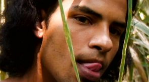 Good-looking hunks are having a spicy outdoor sex