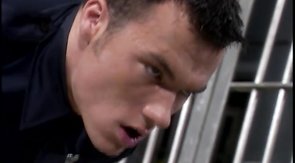 Sexy policemen cocksuckers are enjoying oral sex in the jail