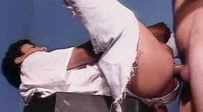 Hard cock in a juicy round booty of a black guy