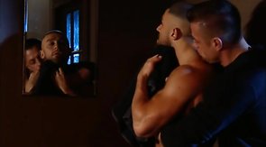 Muscular buddies are enjoying oral sex so freaking much