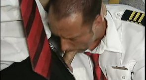 Two hot pilots are trying to relax during the overnight