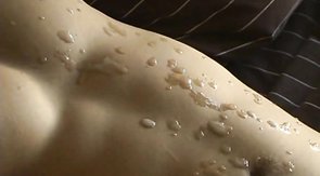 Astonishing pal sitting on sofa and wanking his wiener