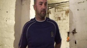 Cock-swallowing bald bear and three big dicks