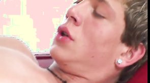 Two big-cock guys are having a nice cock-riding action