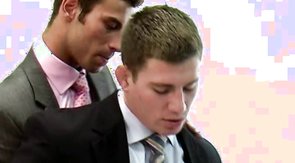 Office workers fuck in doggy style pose on chair