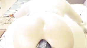 Hungry Ass Gay Man Fists Himself with a Huge Dildo on Webcam
