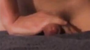 Amateur Masturbates With Towel