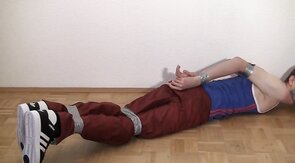 Bound Cute Twink Boy in BDSM Tape Bondage