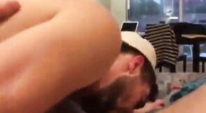 Bearded Stud Loves Cum from Amateur Hunks