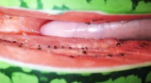 Muscular Amateur Self-Swallowing Fruit Fuck