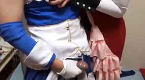 2 Asian Crossdressers Give a Handjob