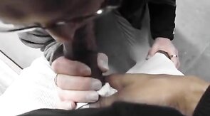 Black Cock Blowjob in a Hardware Store by an Older Salesman