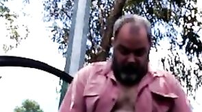 Daddy Bear Strokes in the Park