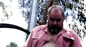 Daddy Bear Strokes in the Park