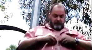 Daddy Bear Strokes in the Park
