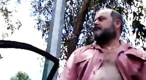 Daddy Bear Strokes in the Park