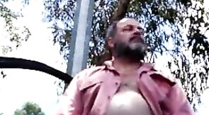 Daddy Bear Strokes in the Park