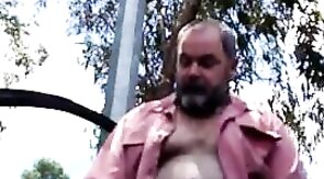 Daddy Bear Strokes in the Park