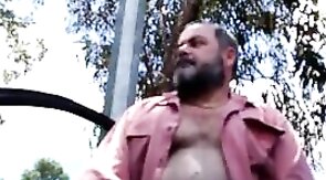 Daddy Bear Strokes in the Park
