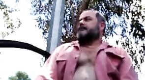 Daddy Bear Strokes in the Park