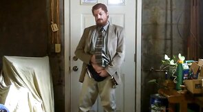 Big-Cock Israeli Daddy Strokes in Suit