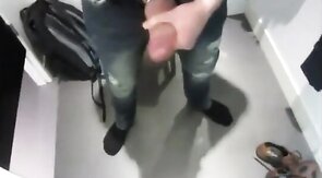 Big Cock Handjob in Dressing Room - Jerking Solo