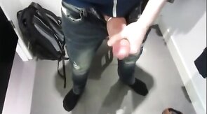 Big Cock Handjob in Dressing Room - Jerking Solo