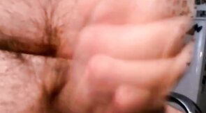 Mature Argentinian Bear Wanks and Cums