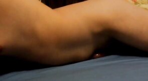 Twink's Condom Full of Cum from Bed Humping