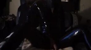 Twink's Kinky Latex Self-Bondage Session with a Sex Toy