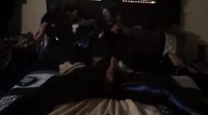 Twink's Kinky Latex Self-Bondage Session with a Sex Toy