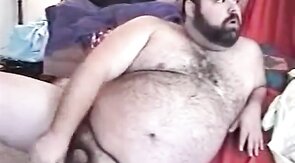 Hairy Chubby Bear Daddy Strokes Solo