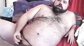 Hairy Chubby Bear Daddy Strokes Solo