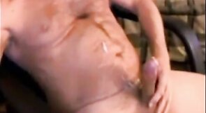 Mature Daddy Shoots Solo Load on Chest - Amateur Masturbation